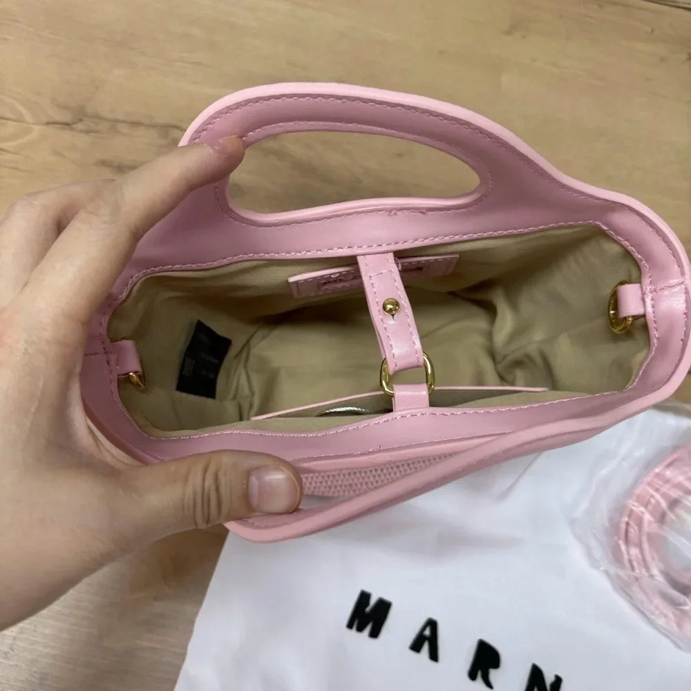 Marni Pink Woven Mini Bag - Picture 4 of 5